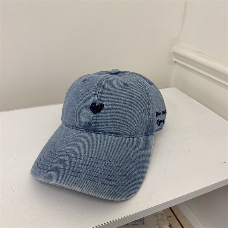 Women's Casual Embroidered Denim Baseball Cap Bowlift