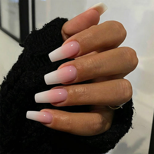 Elegant extension nails with ombre effect Bowlift