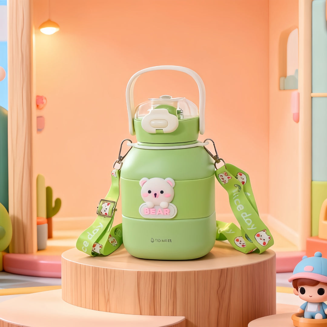 Ladies insulation drinking bottle with sweet bear motif Bowlift