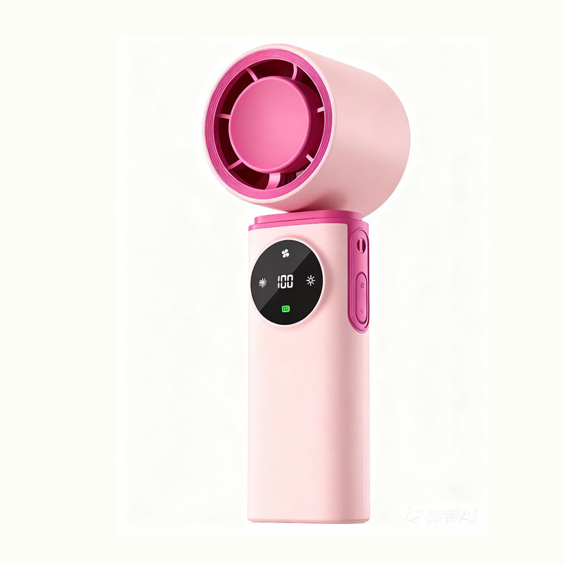 Women's Portable USB Mini Fan with LED Display Bowlift