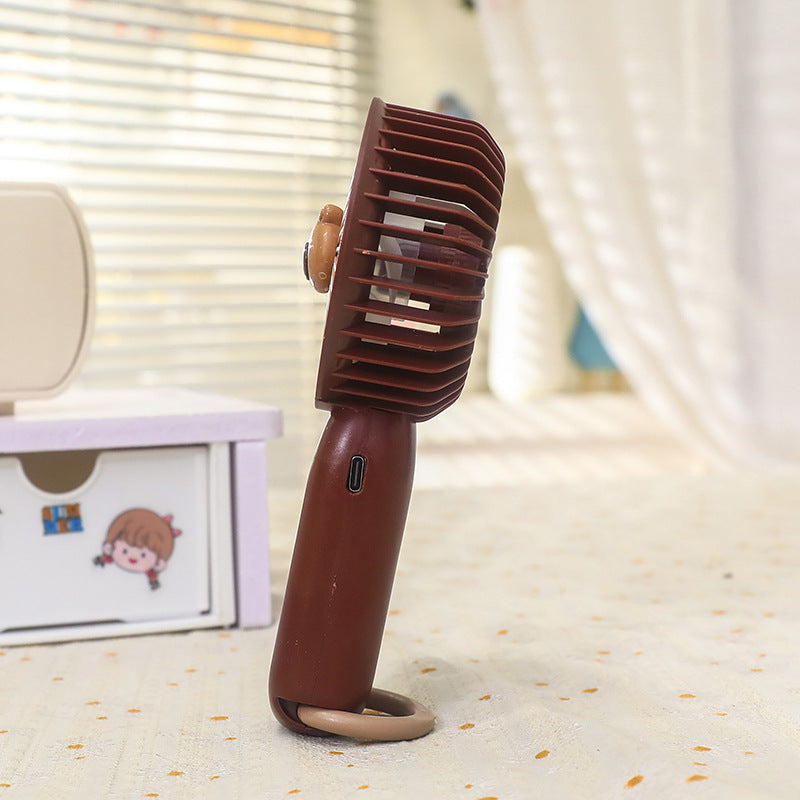 Women Portable Handheld Fan with Animal Design Bowlift