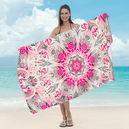 Beach towel with artistic mandala design Bowlift