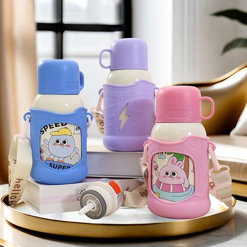 Women’s insulated drinking bottle with portable design and colorful Bowlift motif