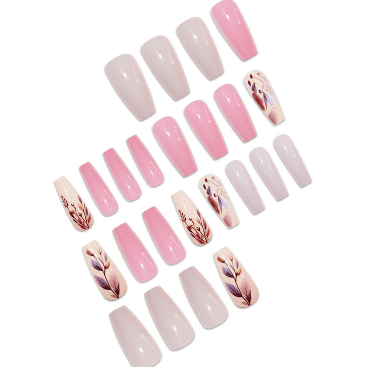 Botanical Floral Press-On Nail Art Bowlift