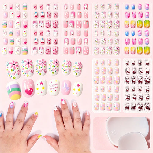 Creative Cartoon-Themed Press-On Nail Set Bowlift