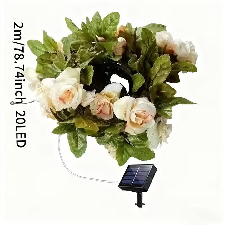 Romantic Rose Vine LED Garland With Micro Lights And Weatherproof Flexible Stem Bowlift