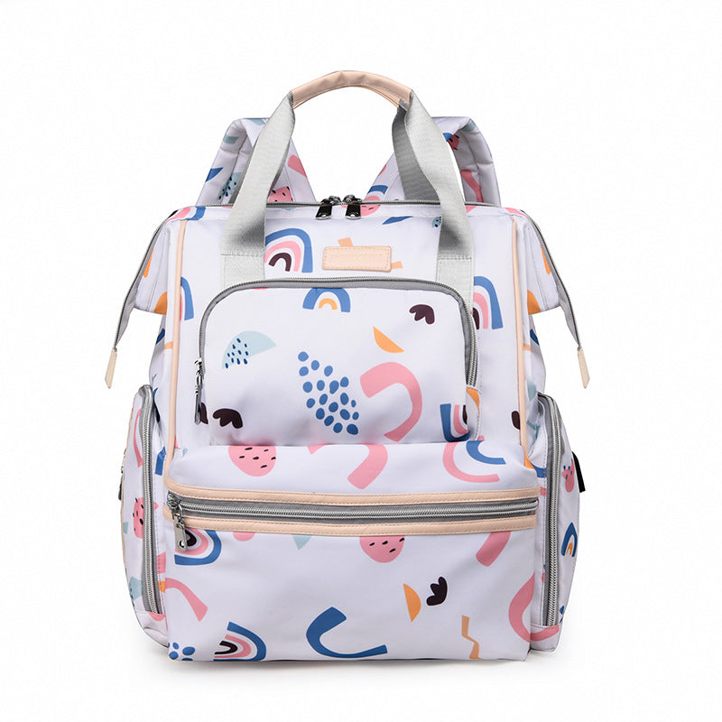 Multi-Functional Patterned Diaper Backpack Bowlift