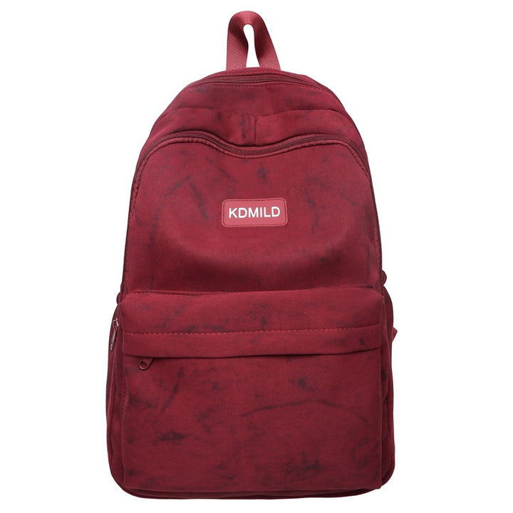 Lightweight Textured Canvas School Backpack Bowlift