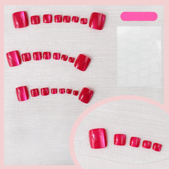 Elegant Glossy Press-On Nail Set Bowlift