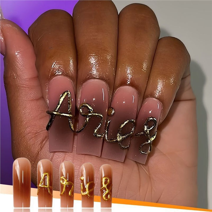 Artistic Press-On Nail Extensions Bowlift