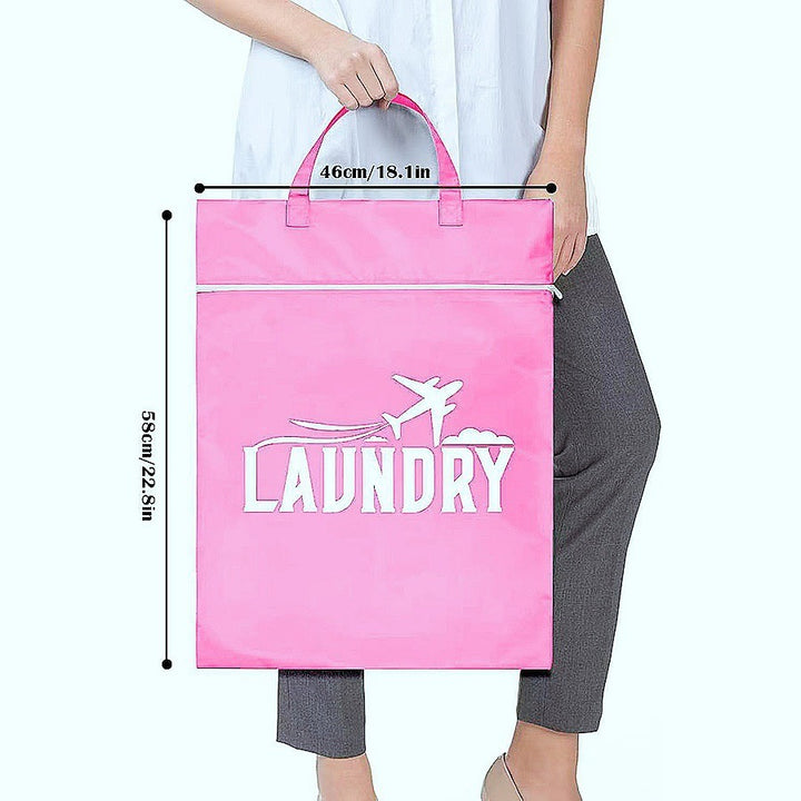 Stylish Laundry Tote with Zipper Bowlift