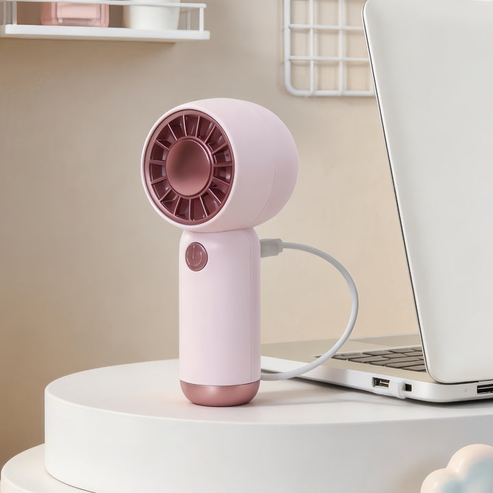 Ladies Portable Mini Fan with USB Charging Function and Ergonomic Design Bowlift