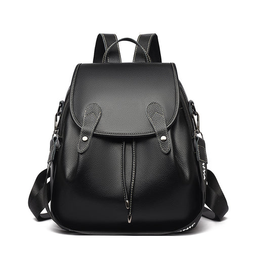 Stylish Leather Drawstring Backpack