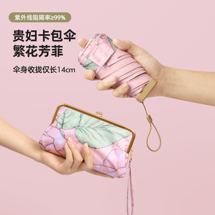Ladies floral folding umbrella Bowlift