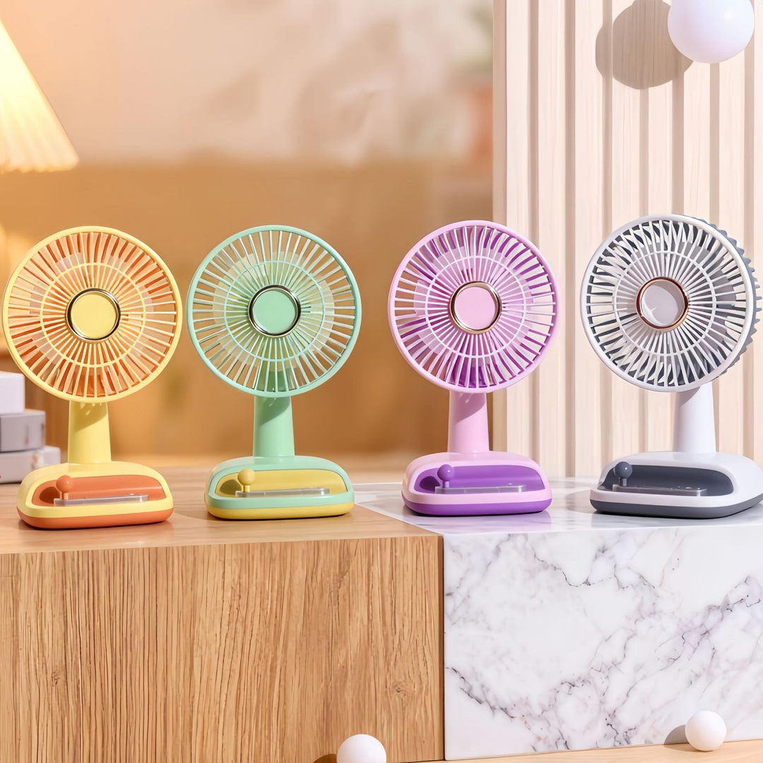 Ladies table fan with flexible tilt angle Bowlift