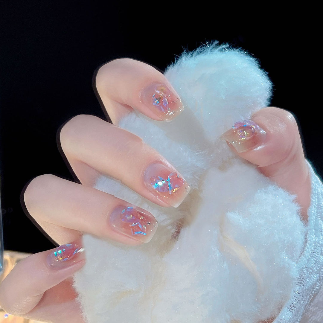 Decorative Floral Press-On Nail Art Set Bowlift