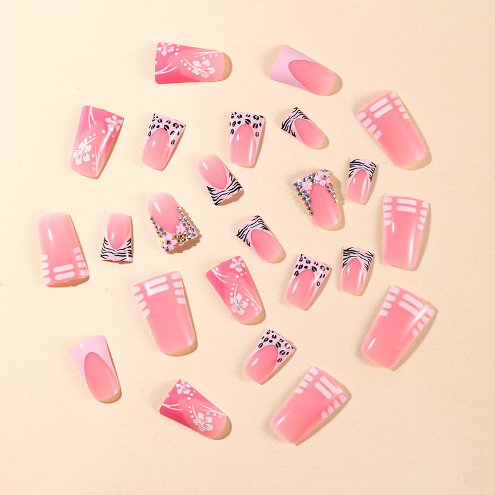 Decorative Acrylic French Tip Nail Art Extensions Bowlift