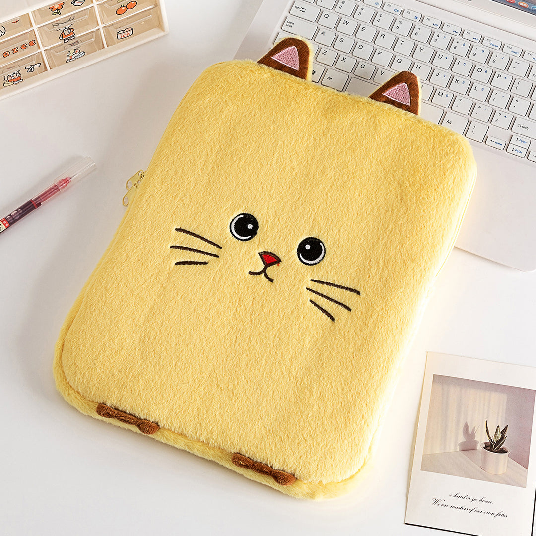 Plush Cat-Themed Pencil Case Bowlift