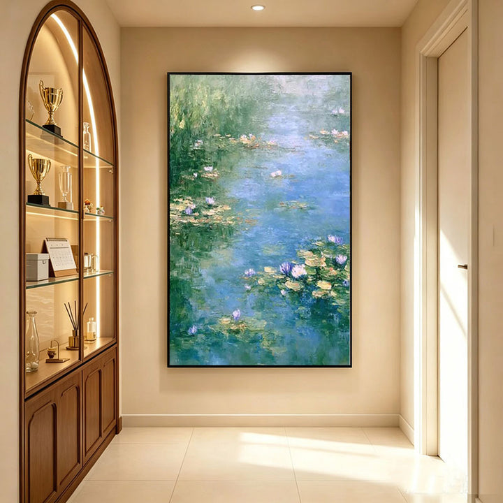 Large Impressionist Flower Painting On Canvas