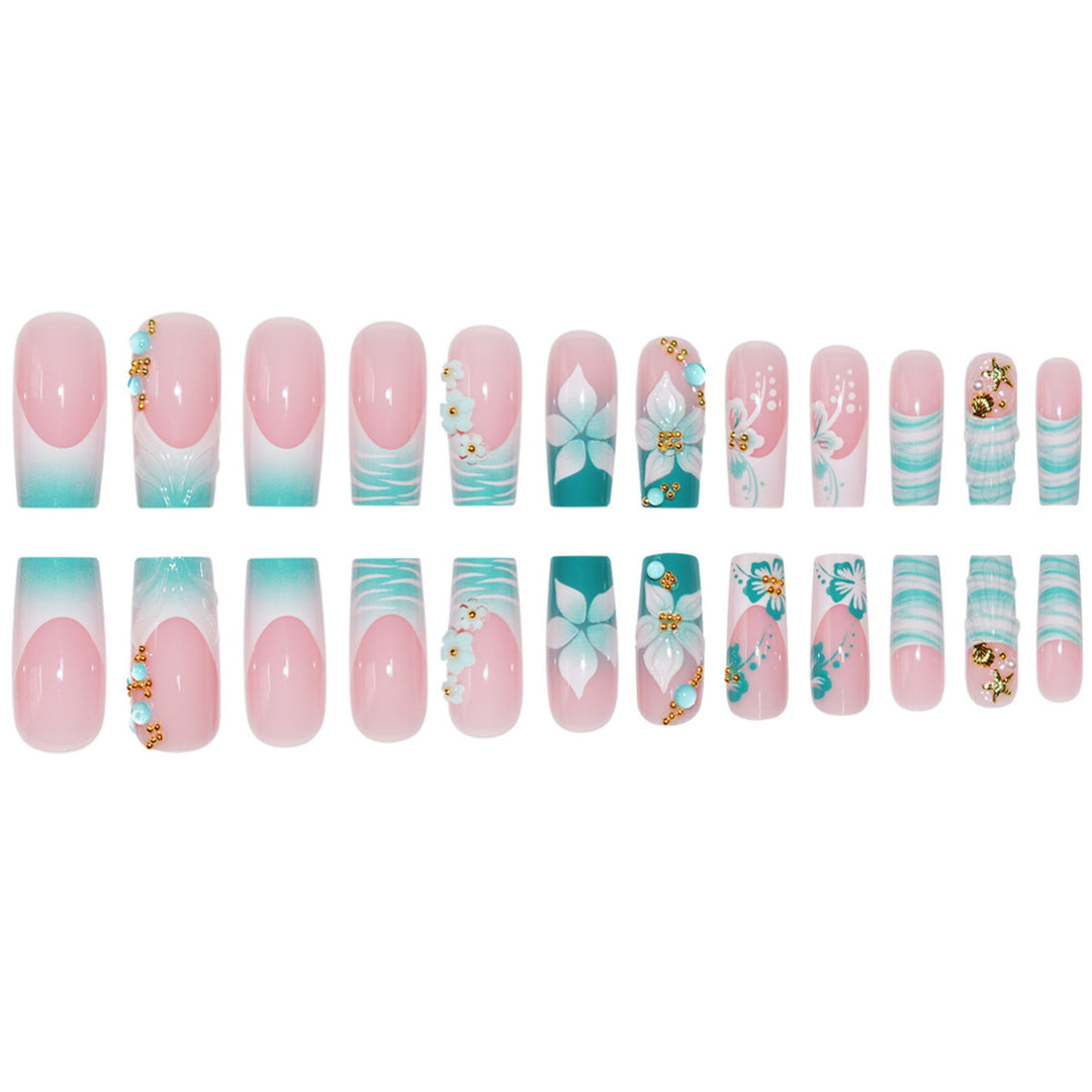 Floral Art Press-On Nails Bowlift