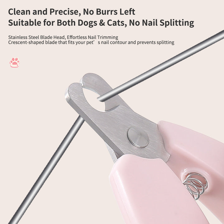 Ergonomic pet nail clippers with safety stop Bowlift