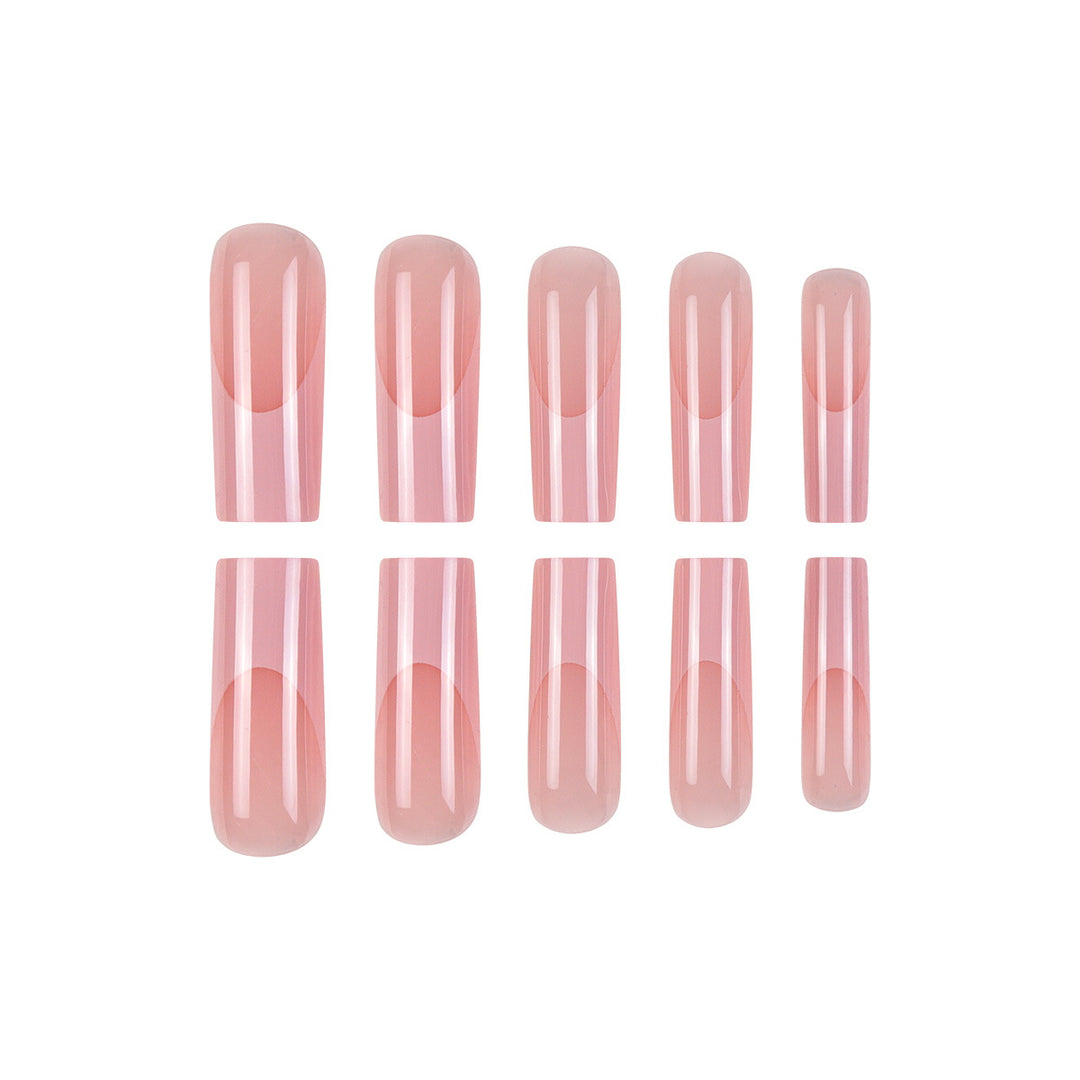Long Glossy Press-On Nail Set Bowlift