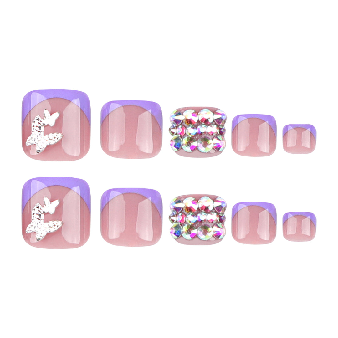 Artful toenail art with elegant glitter decorations Bowlift