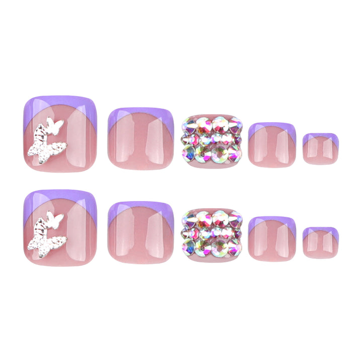 Artful toenail art with elegant glitter decorations Bowlift
