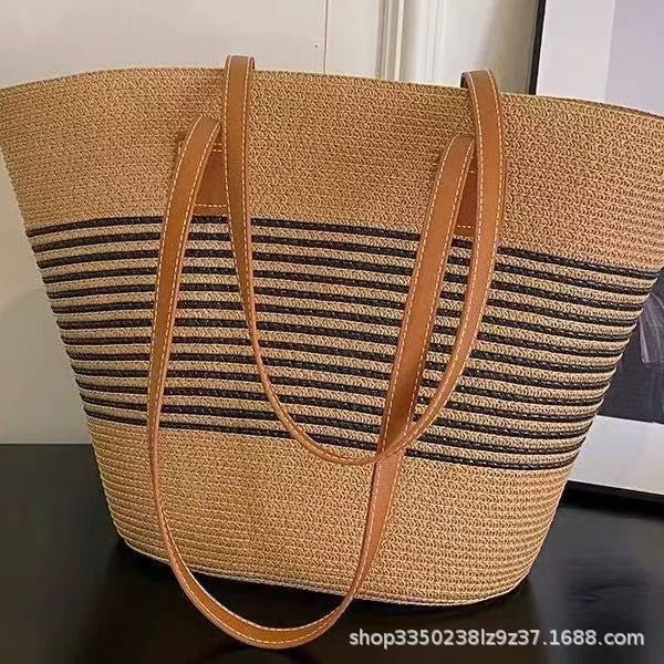 Trendy Woven Beach Bag Bowlift