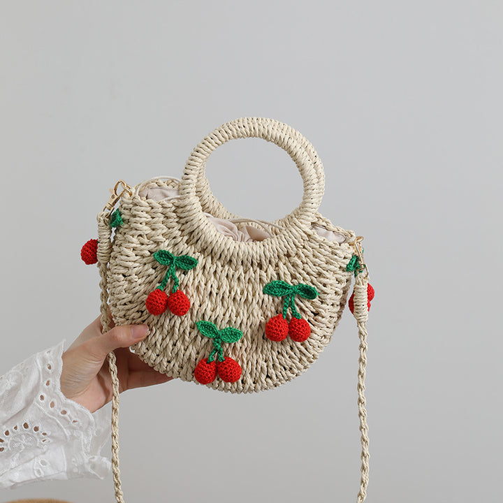 Bast bag with cheerful strawberry motifs Bowlift