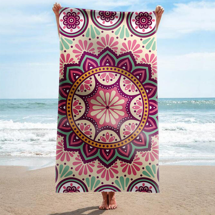 Beach towel with artistic mandala design Bowlift