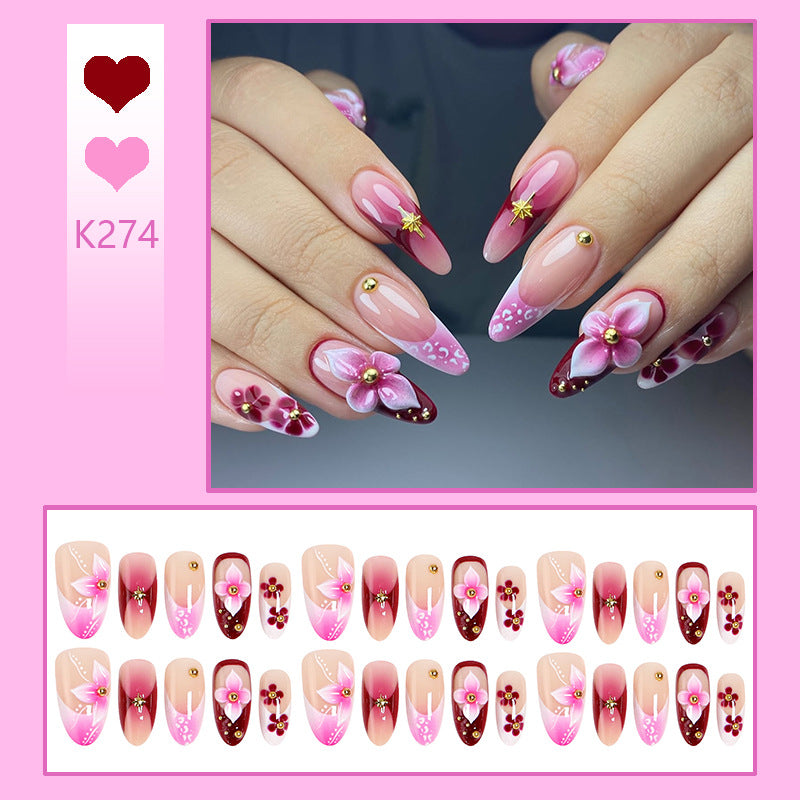 Handmade nail set with floral details Bowlift