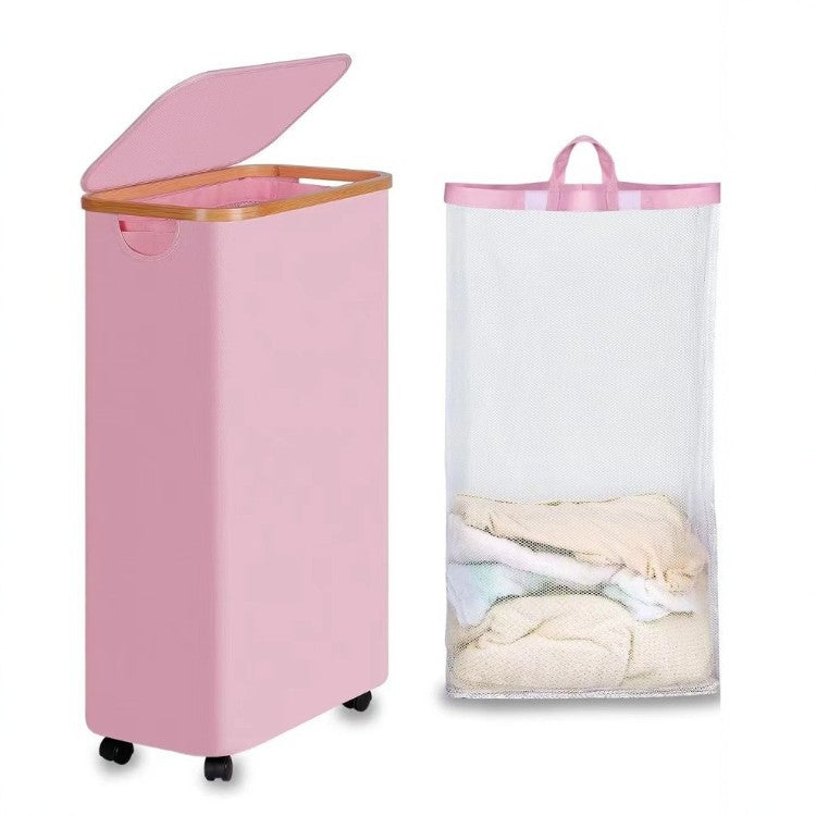 High-quality laundry basket with lid and handle Bowlift