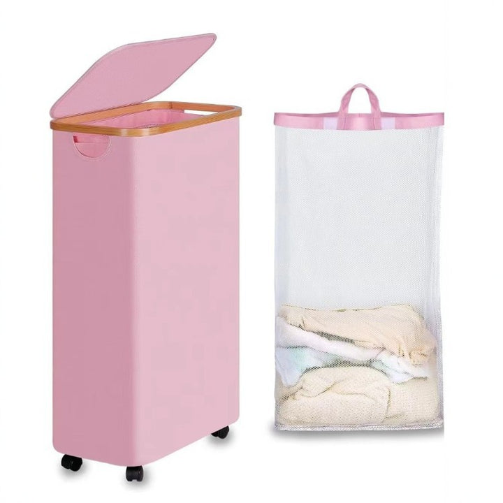 High-quality laundry basket with lid and handle Bowlift