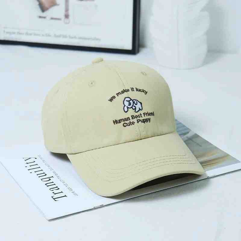 Women's Casual Embroidered Cotton Cap Bowlift