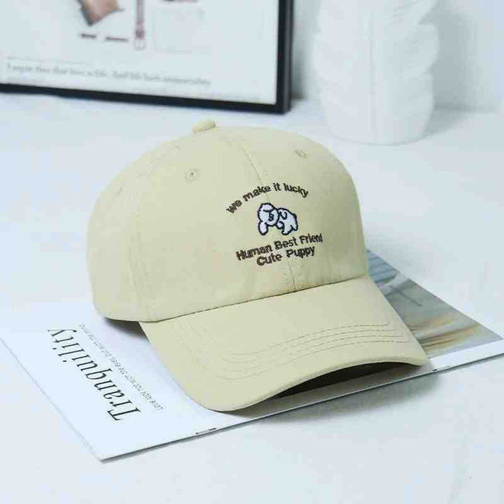 Women's Casual Embroidered Cotton Cap Bowlift