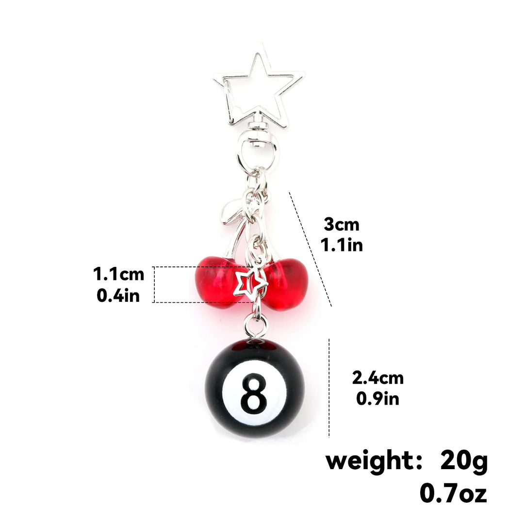 Keychain with Colorful Dice Bowlift