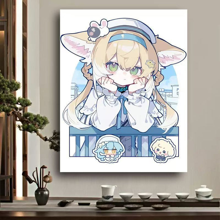 Whimsical Anime Character Canvas Art Bowlift