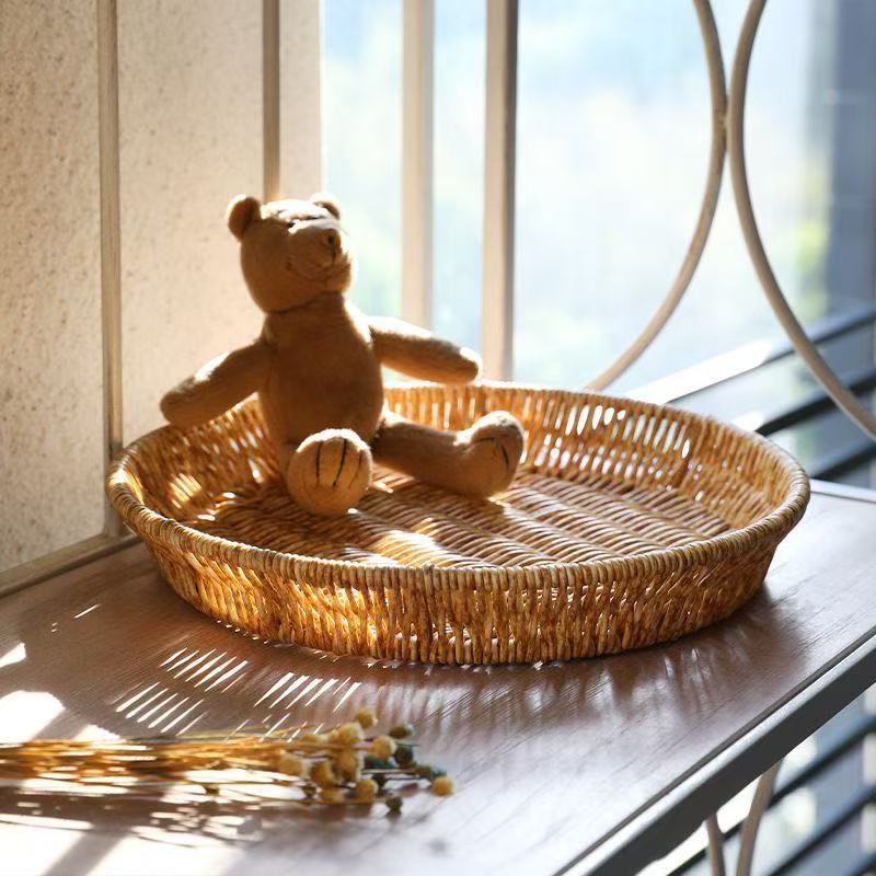 Handwoven Decorative Storage Tray Bowlift