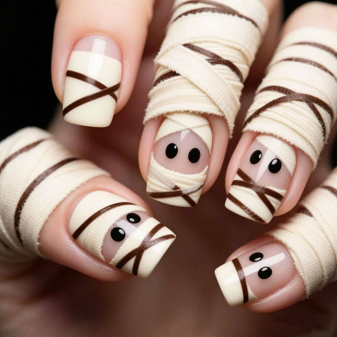 Halloween Themed Press-On Nail Design Bowlift