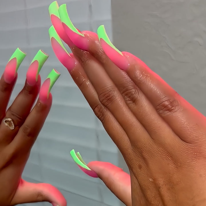 Long Sculpted Acrylic Nail Extensions Bowlift