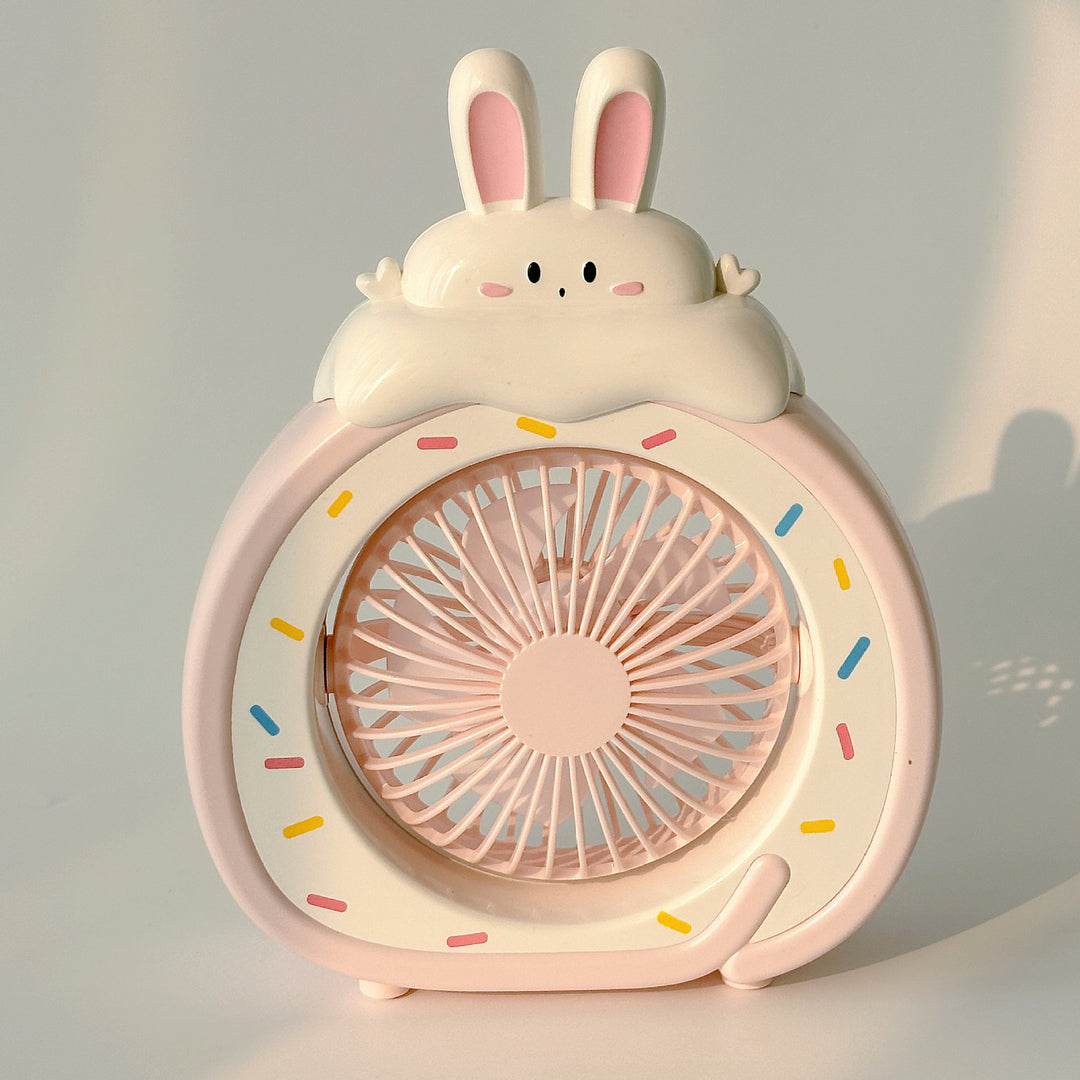 Ladies Portable Mini Fan with Cute Animal Design Bowlift