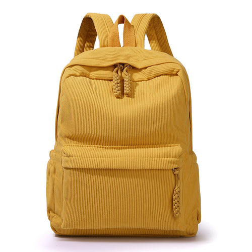Casual Corduroy Backpack Bowlift
