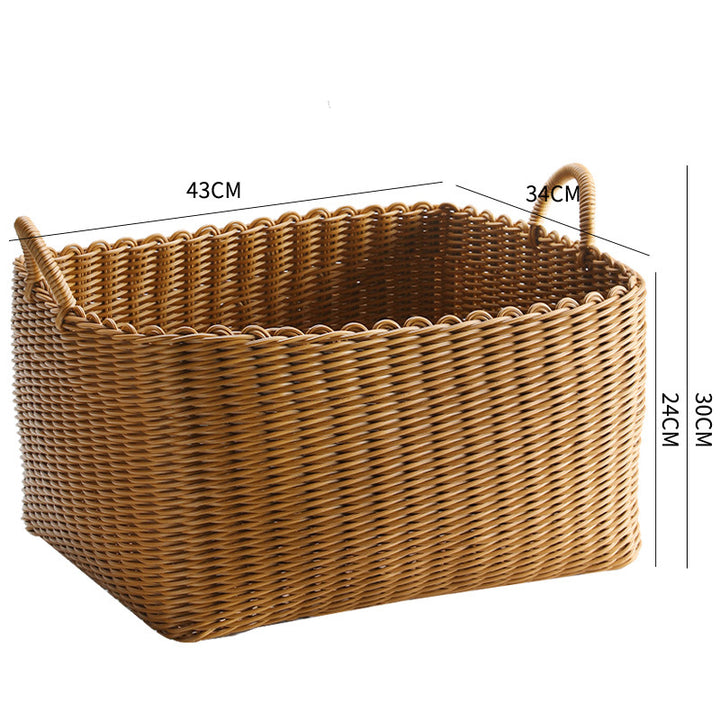 Unisex Braided Storage Basket with Practical Handle Bowlift