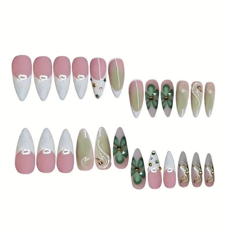 Premium 3D Decorative Press-On Nail Extensions Bowlift