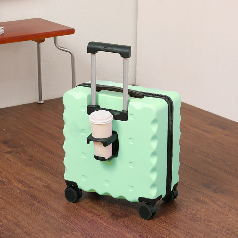 Unisex Innovative Textured Carry-On Spinner Suitcase Bowlift