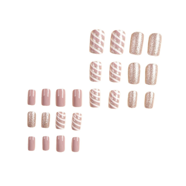Glittery Press-On Nail Tips Set Bowlift