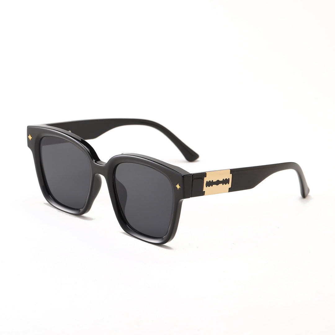 Women's fashionable square sunglasses with transparent frame Bowlift
