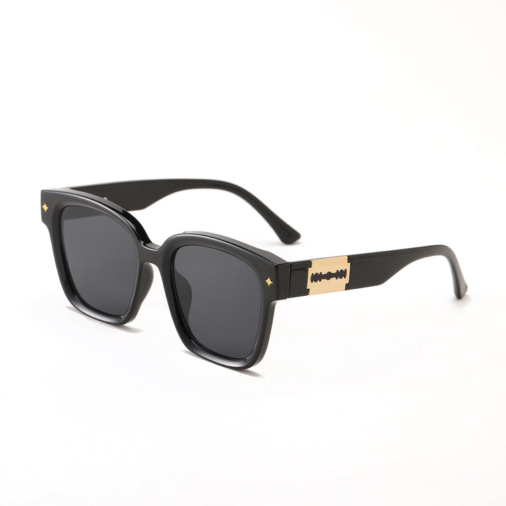 Women's fashionable square sunglasses with transparent frame Bowlift