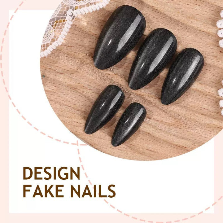 Nail art set with elegant pointed design and high-gloss finish Bowlift